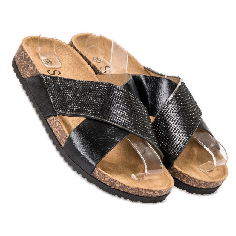 SHELOVET Klasszikus fekete papucs 1