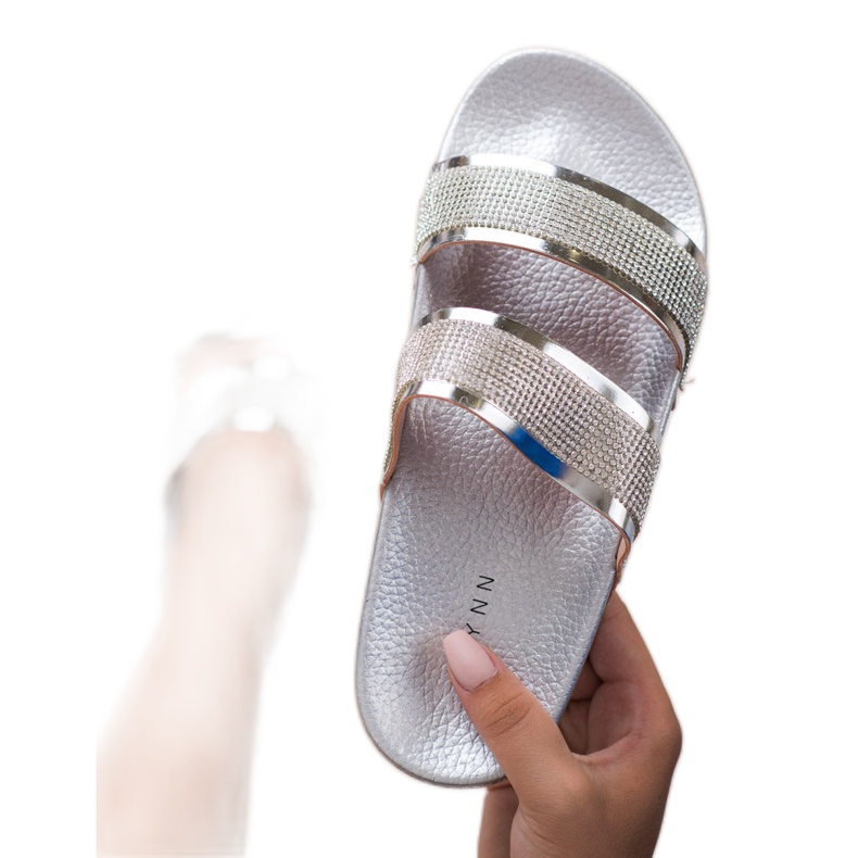 Erynn Ezüst papucs szürke 1