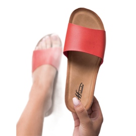 SHELOVET Papucs egy parafa ék piros 1