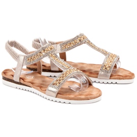 Emaks Díszített női szandál sárga 1