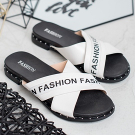 SHELOVET Fehér divat papucs 1