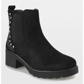 Kayla Shoes Fekete szigetelésű magas sarkú csizma 88048 1