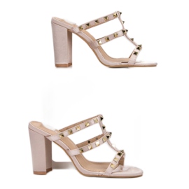 SDS Rock szandál magassarkúban barna 2