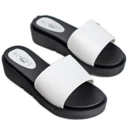 SHELOVET Wedge szandál fehér 1