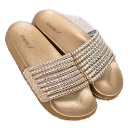 Bestelle Gumi papucs gyöngyökkel sárga 2