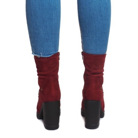 Velúr csizma BG-59 Red piros 2