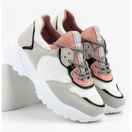 SHELOVET Divatos cipők rózsaszín szürke 1