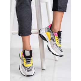 SHELOVET Snake Print színes cipők sokszínű 2