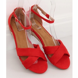 Szandál espadrilles piros 9R121 Red 1