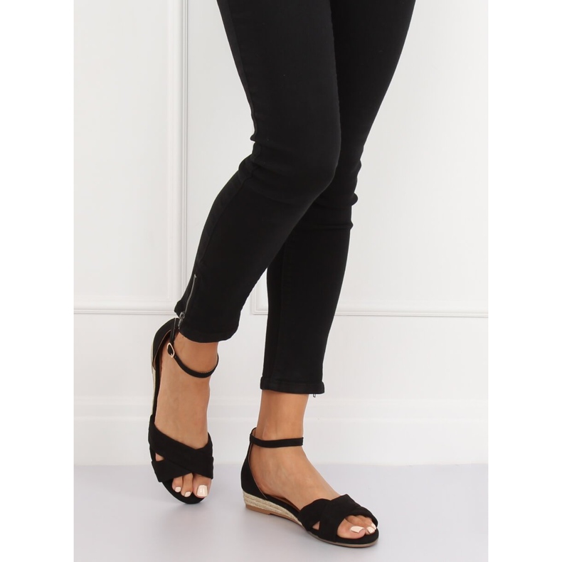 Fekete szandál espadrilles 9R121 Fekete 1