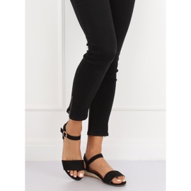 Fekete szandál espadrilles 9R73 Black 1