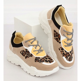 LV88P Leopard bézs színű sportcipő 1
