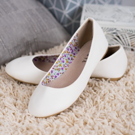 SHELOVET Alkalmi balerinák fehér 2