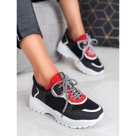 SHELOVET Divatos fekete cipők sokszínű 2