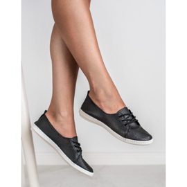 SHELOVET Eco bőr cipők fekete 1