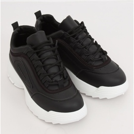 Fekete sportcipő D1909 FEKETE / FEHÉR 2