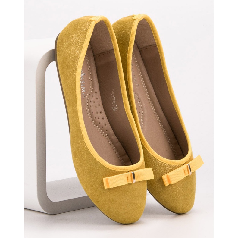 GUAPISSIMA Balerinák csillogással sárga 1