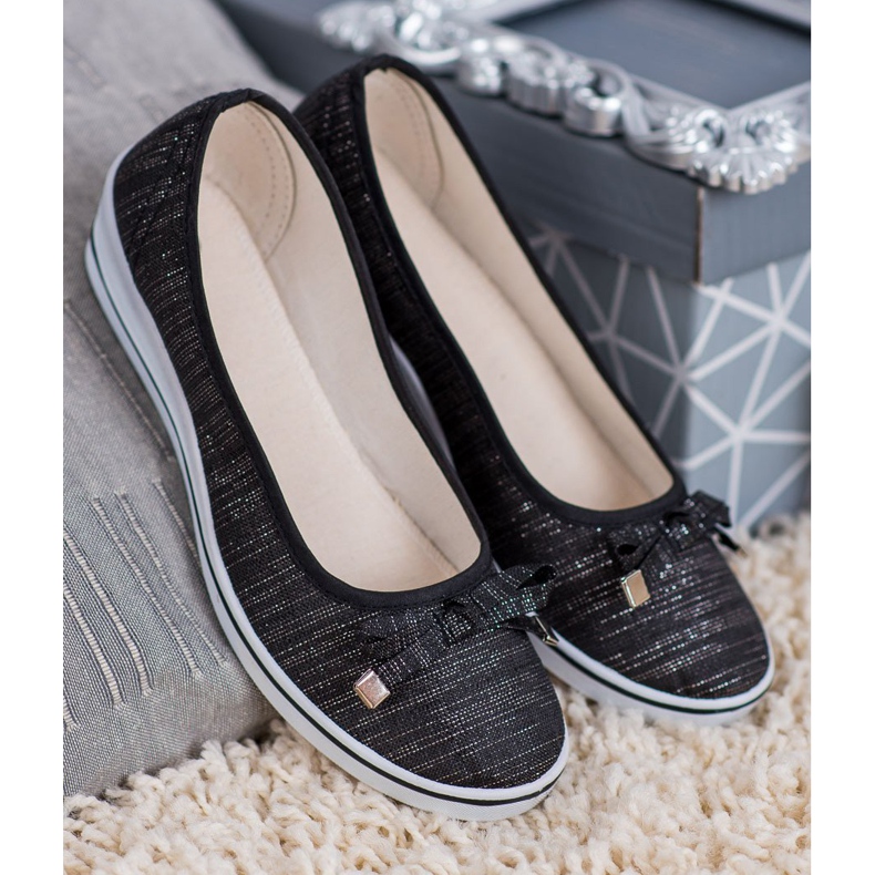 SHELOVET Ék balerina fekete 2