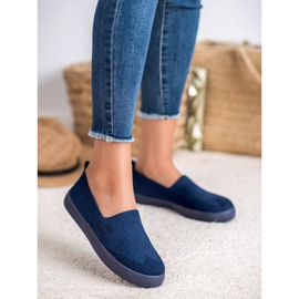 SHELOVET Textil Slipons kék 1