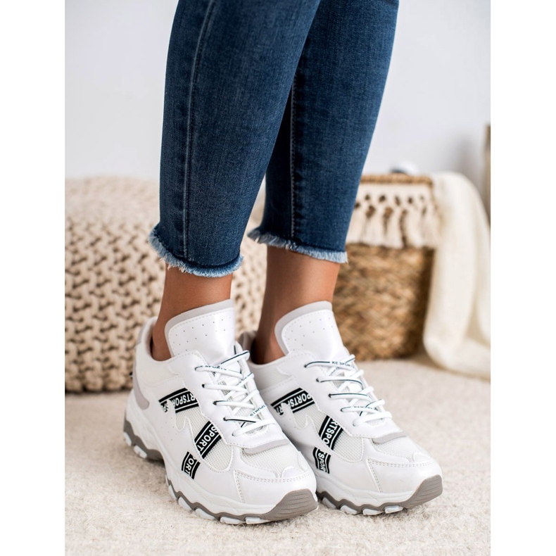 SHELOVET Fehér cipők szürke 2