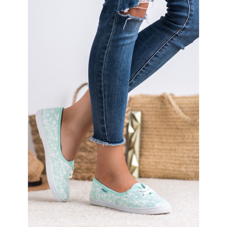 VICES mintás cipők fehér zöld 2
