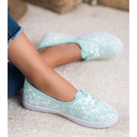 VICES mintás cipők fehér zöld 1