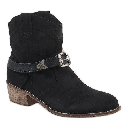 Fekete BS-6821 cowboy csizma 1