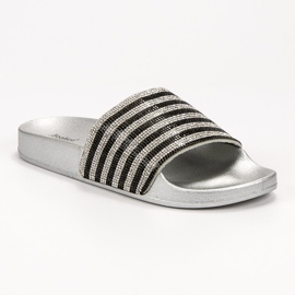 SHELOVET Gumi papucs fekete szürke 2