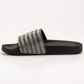 SHELOVET Gumi papucs fekete szürke 1