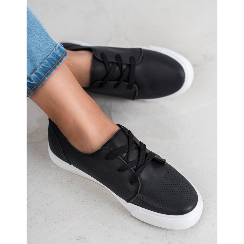 SHELOVET Black brogues fekete 1