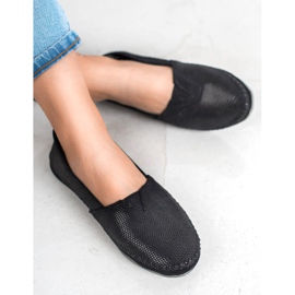 Filippo Fekete bőr csúszós cipők 1