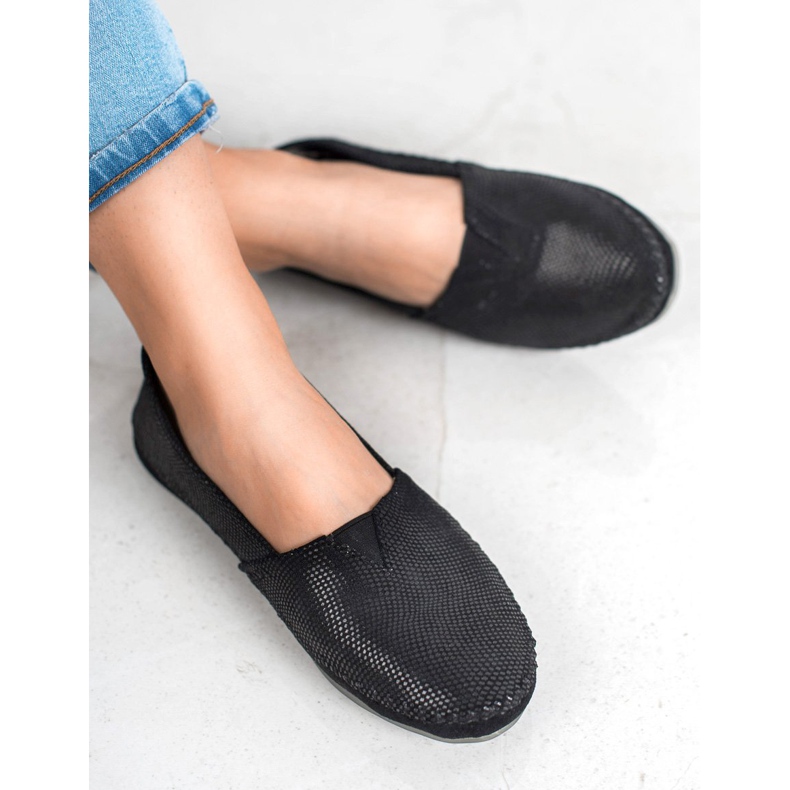 Filippo Fekete bőr csúszós cipők 1