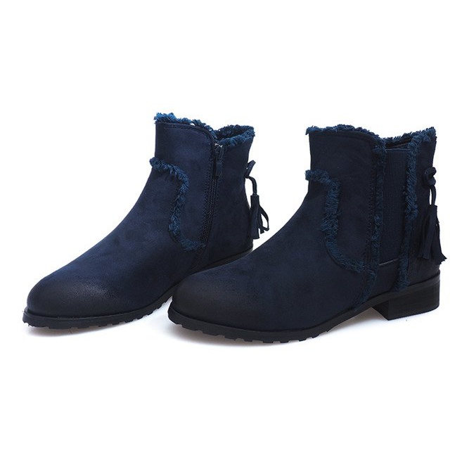 Meleg csizma Jodhpur csizma Fur W156 Navy sötétkék 1 Meleg csizma Jodhpur csizma Fur W156 Navy sötétkék 1