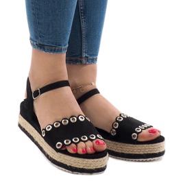 Fekete szandál a 99-46 platformon 2