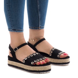 Fekete szandál a 99-46 platformon 1