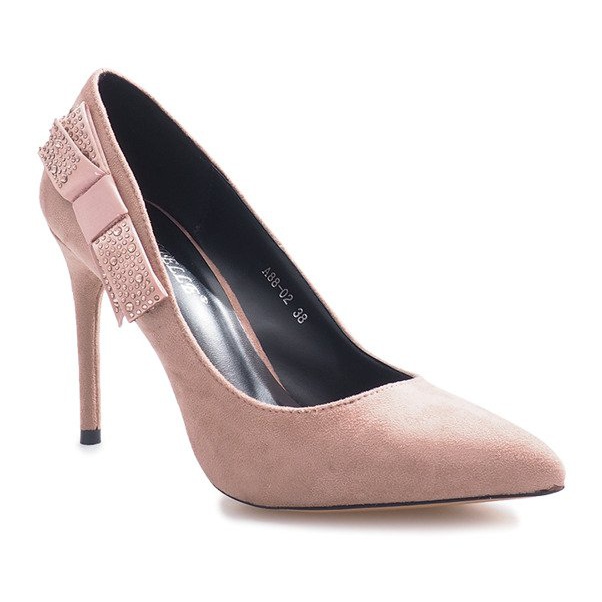 Rózsaszín sarkú, bordeaux -i íjjal 1