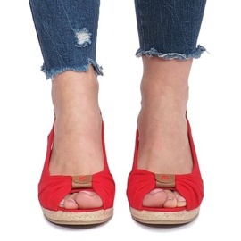 Piros Zoe espadrilles ék szandál 1