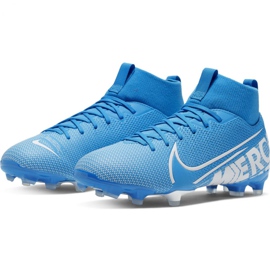 Nike Mercurial Superfly 7 Academy FG / MG Jr AT8120 414 futballcipő kék 1
