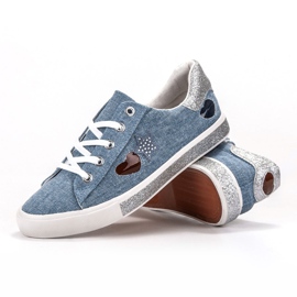 Kylie Cipők csillogással kék 1