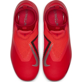 Nike Phantom Vsn Academy Df FG / MG Jr AO3287-600 futballcipő piros piros 1