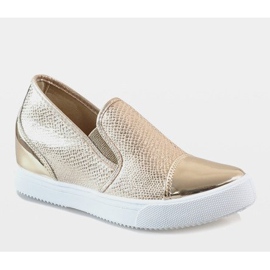 Arany cipők az ék DD437-8 aranysárga 1