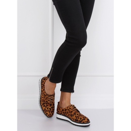 Leopárd női cipők C-7225 Leopard Print barna 2
