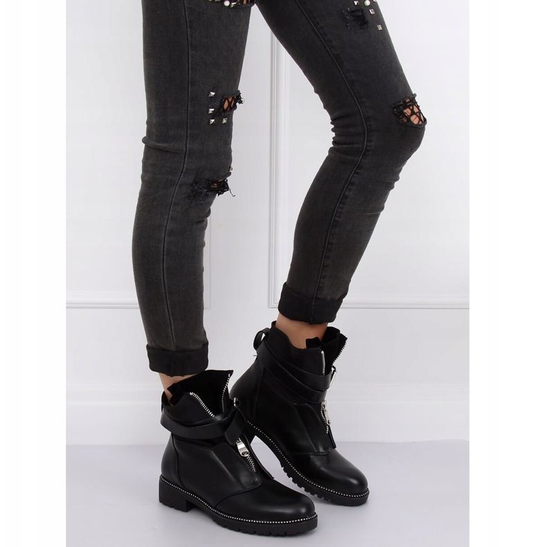 Fekete katonai csizma NC821 Fekete 2