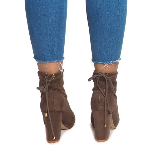 Velúr csizma egy poszton 88-45 Khaki sokszínű zöld 1