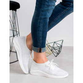 Ideal Shoes Textil sportcipő fehér 1