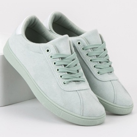 Ideal Shoes Menta fűzős cipő zöld 1