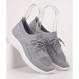 Ideal Shoes Textil sportcipő szürke 2