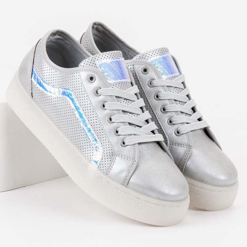 SHELOVET Alkalmi női cipő szürke 2