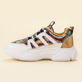 Ax Boxing Cipők flitterekkel szürke sárga 1 Ax Boxing Cipők flitterekkel szürke sárga 1