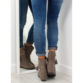 Bézs színű bokacsizma AB02-36 Khaki 1